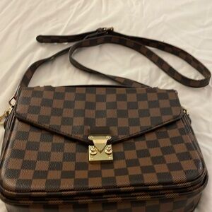 Inspired LV Brown Damier Shoulder Bag